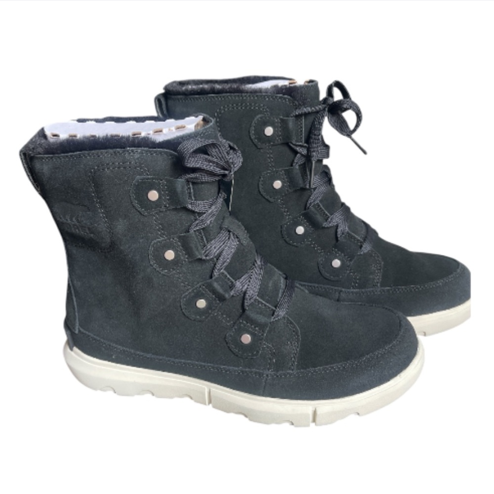Sorel Explorer Next Joan 100g Waterproof Boots Black Size 7.5 NWT
